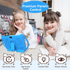 PEICHENG Kids Tablet blue IPS display emphasizes clear reading and videos