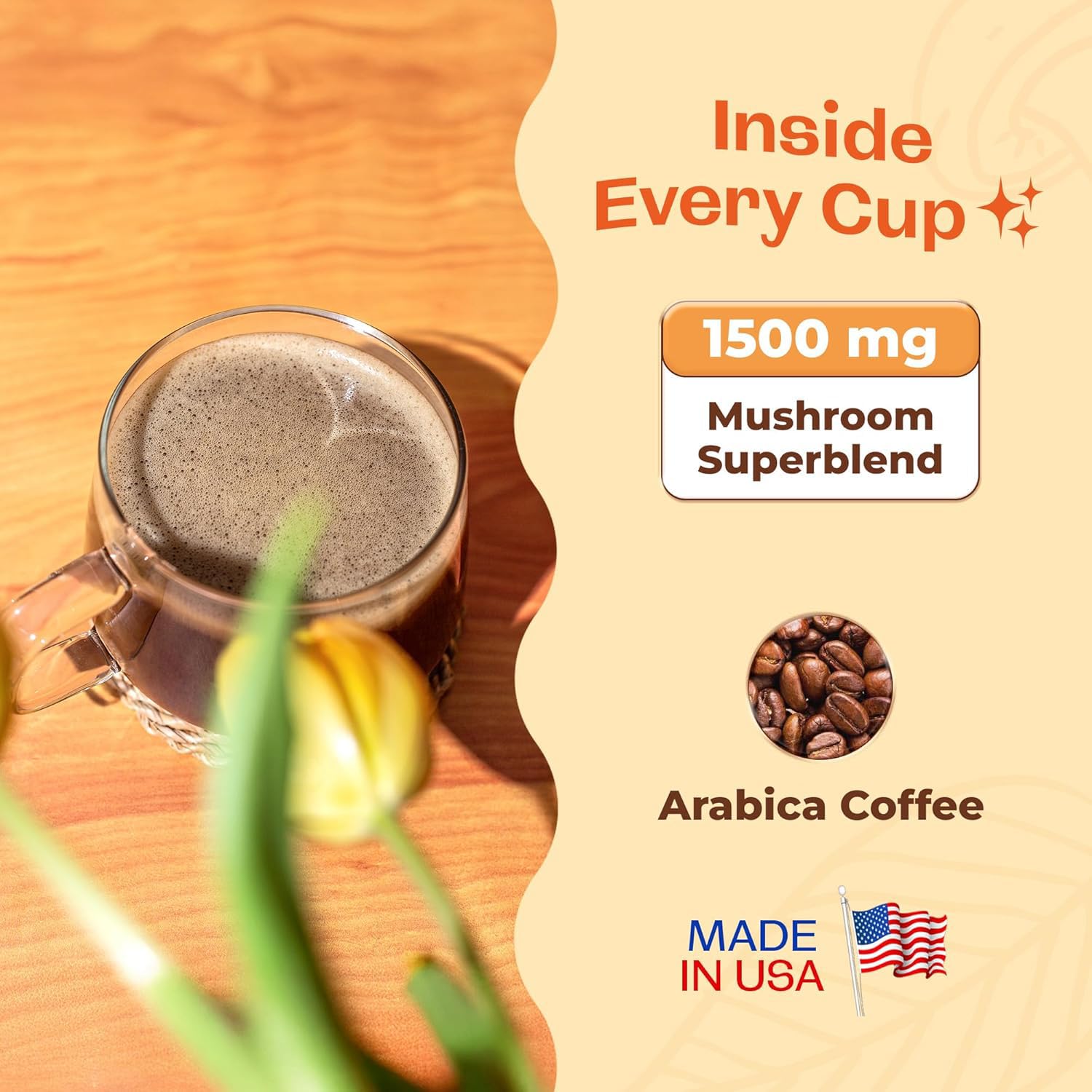 Pella Nutrition medium roast aroma cup reveals nutty caramel notes.