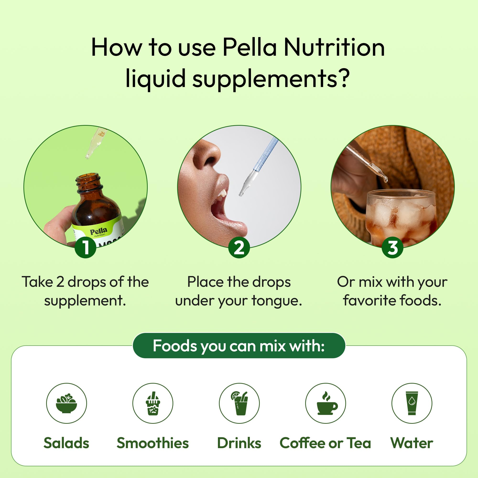 Front label highlights convenient liquid format for quick daily routine