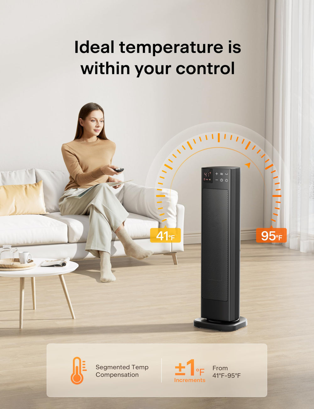 PELONIS PHF15RSAPH23 ECO mode for energy-saving operation.