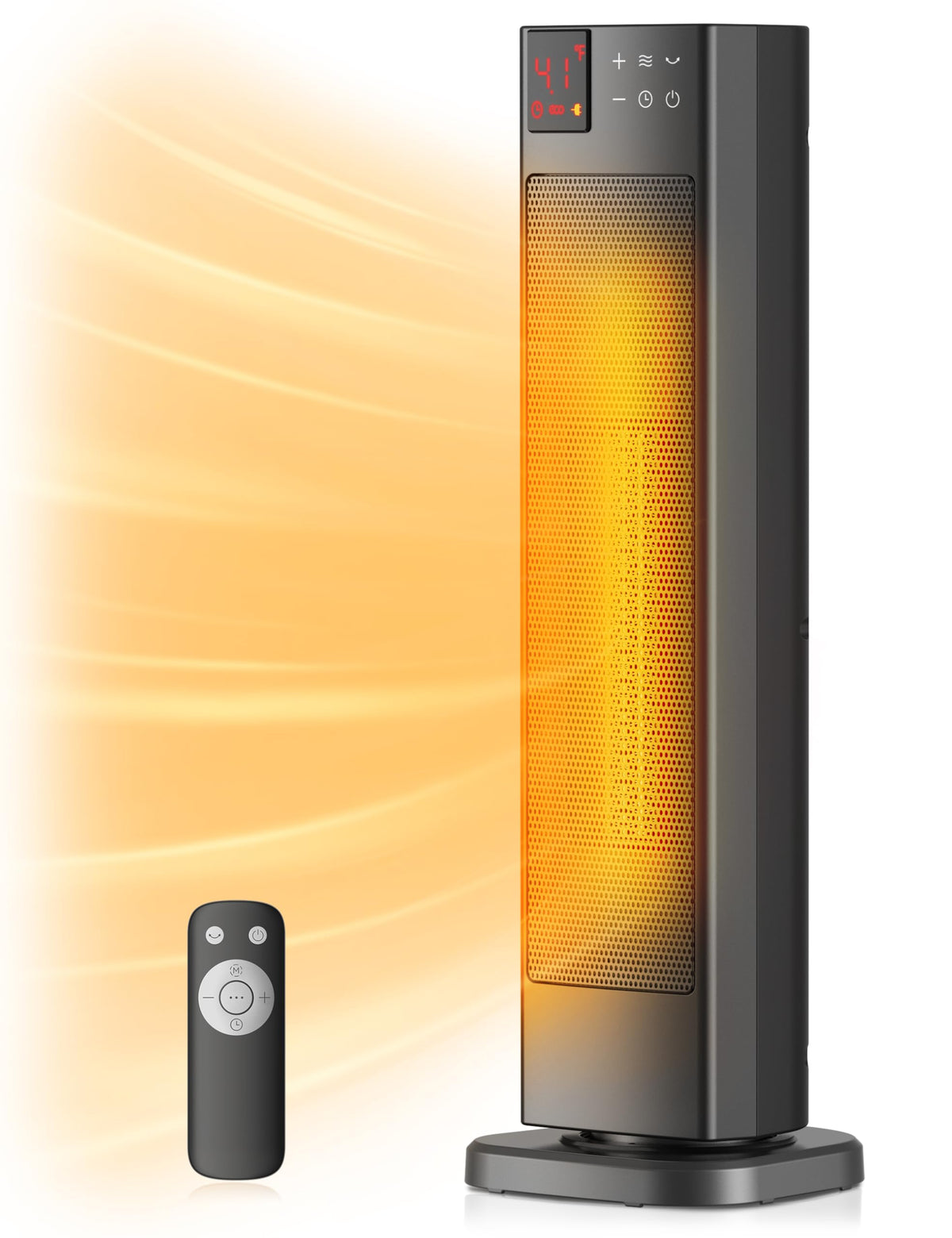 PELONIS PHF15RSAPH23 front view with rapid heating and wide air distribution.
