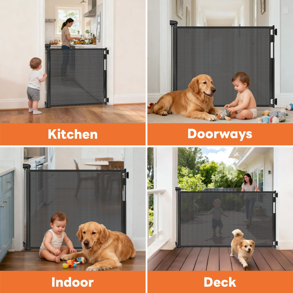 peluasua safety-tested gate suitable for infants 6-24 months and small pets
