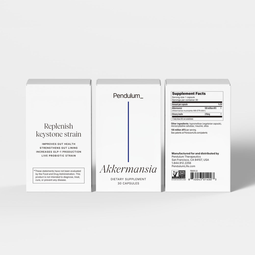 Pendulum Akkermansia probiotic icon for anaerobic technology delivery.
