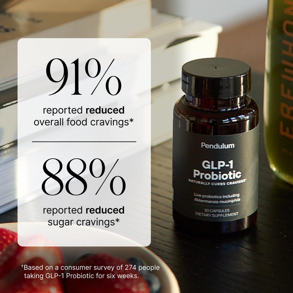 Pendulum GLP-1 Probiotic capsules ready for daily use in routines.