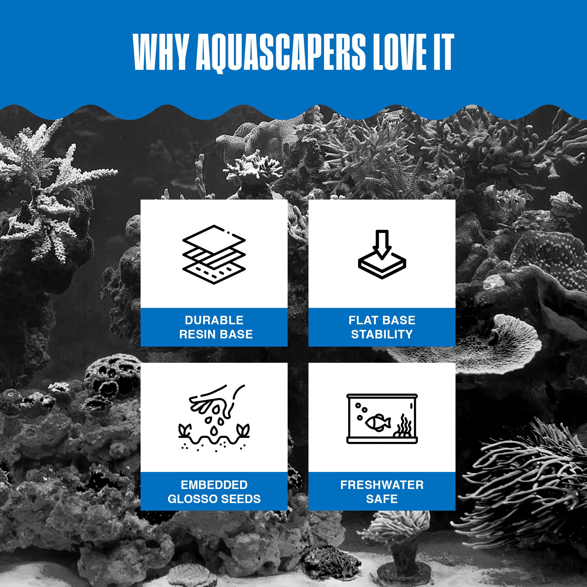 Submerge the Aqua-Flora Moss Patch to start growth in freshwater.