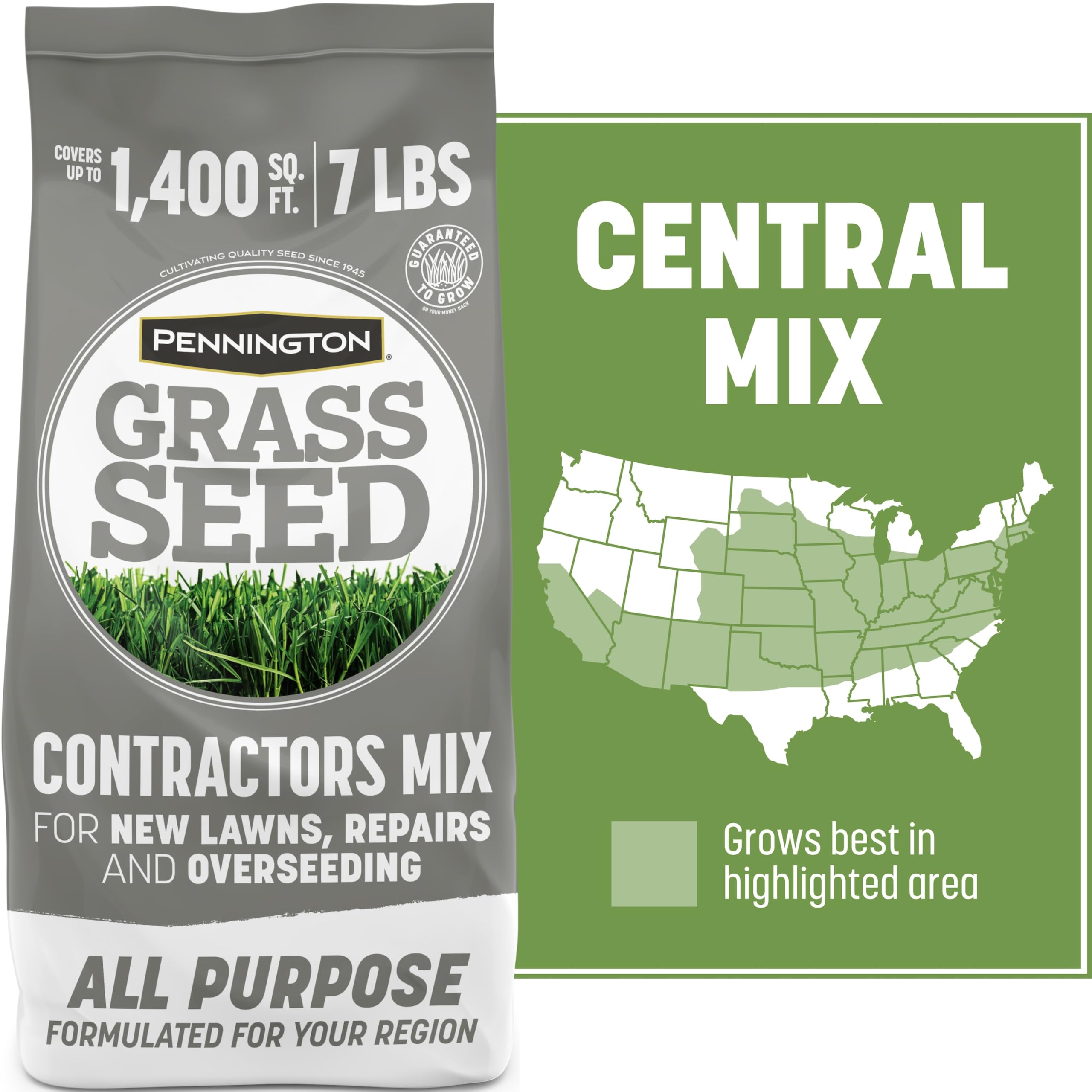 Pennington Contractors Seed Mix being spread to promote even lawn coverage.