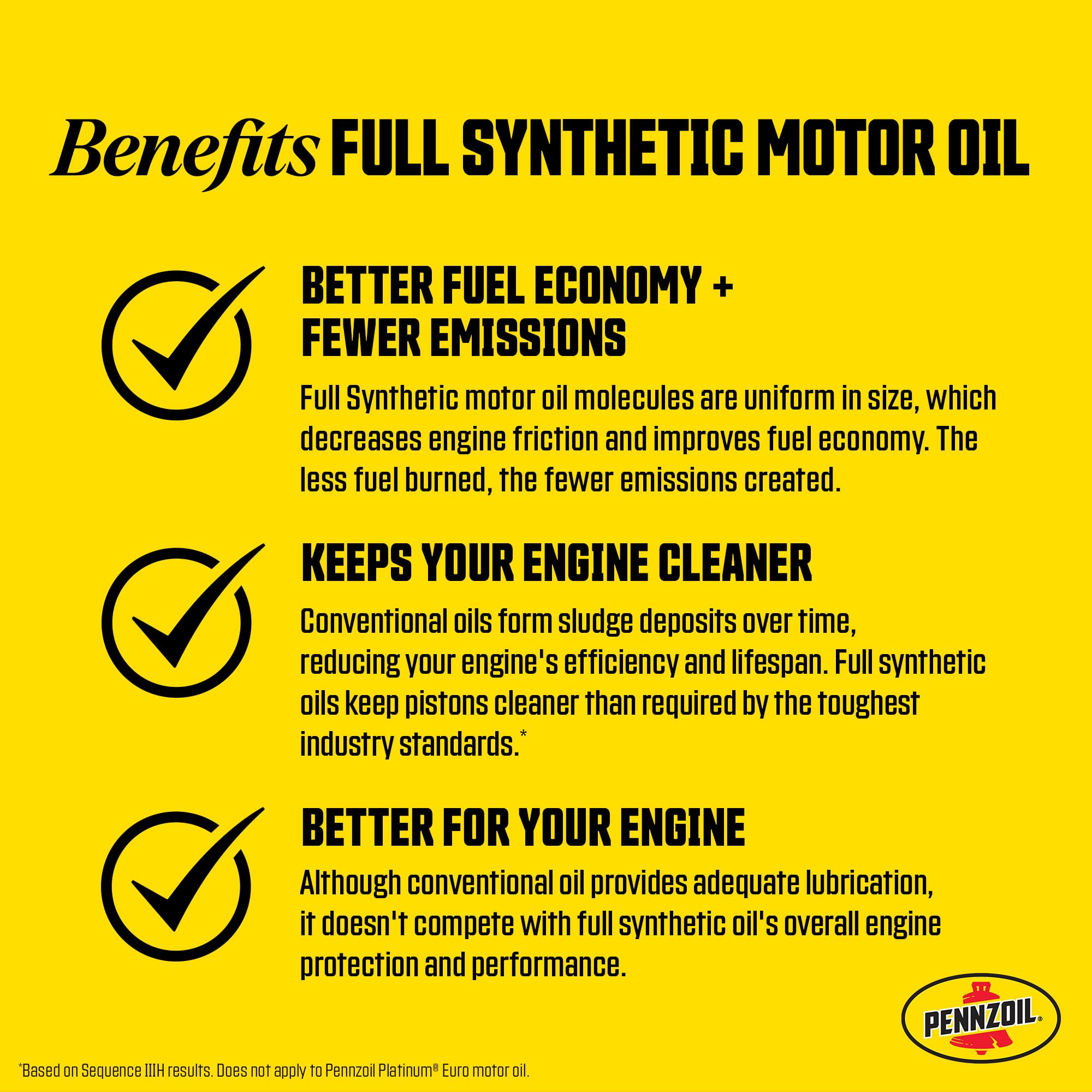 Close-up of Pennzoil Ultra Platinum 5W-30 1-quart container on engine area