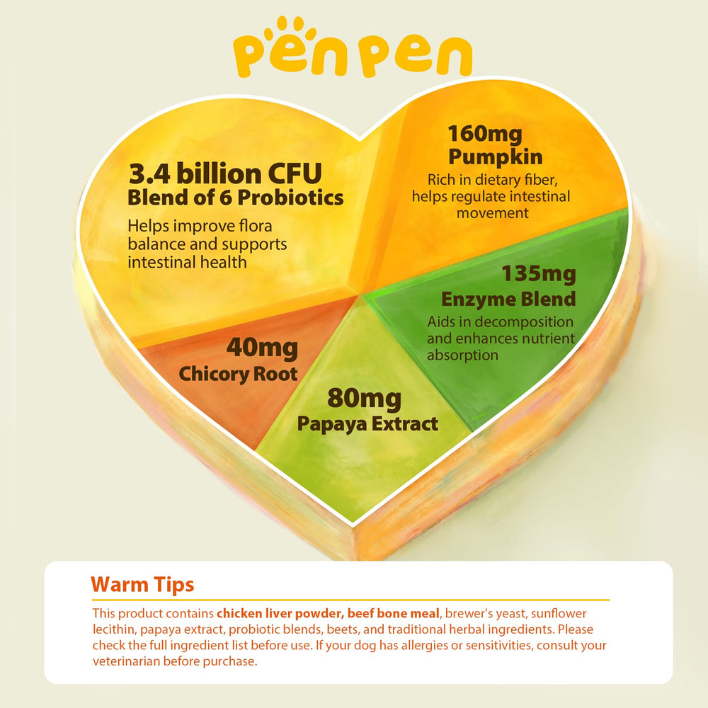PENPEN Probiotics label highlights enzyme blend for better nutrient absorption.