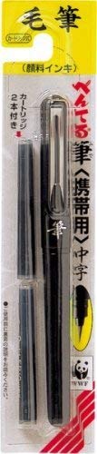 Pentel Arts Pocket Brush Pen in action delivering fine to broad strokes.