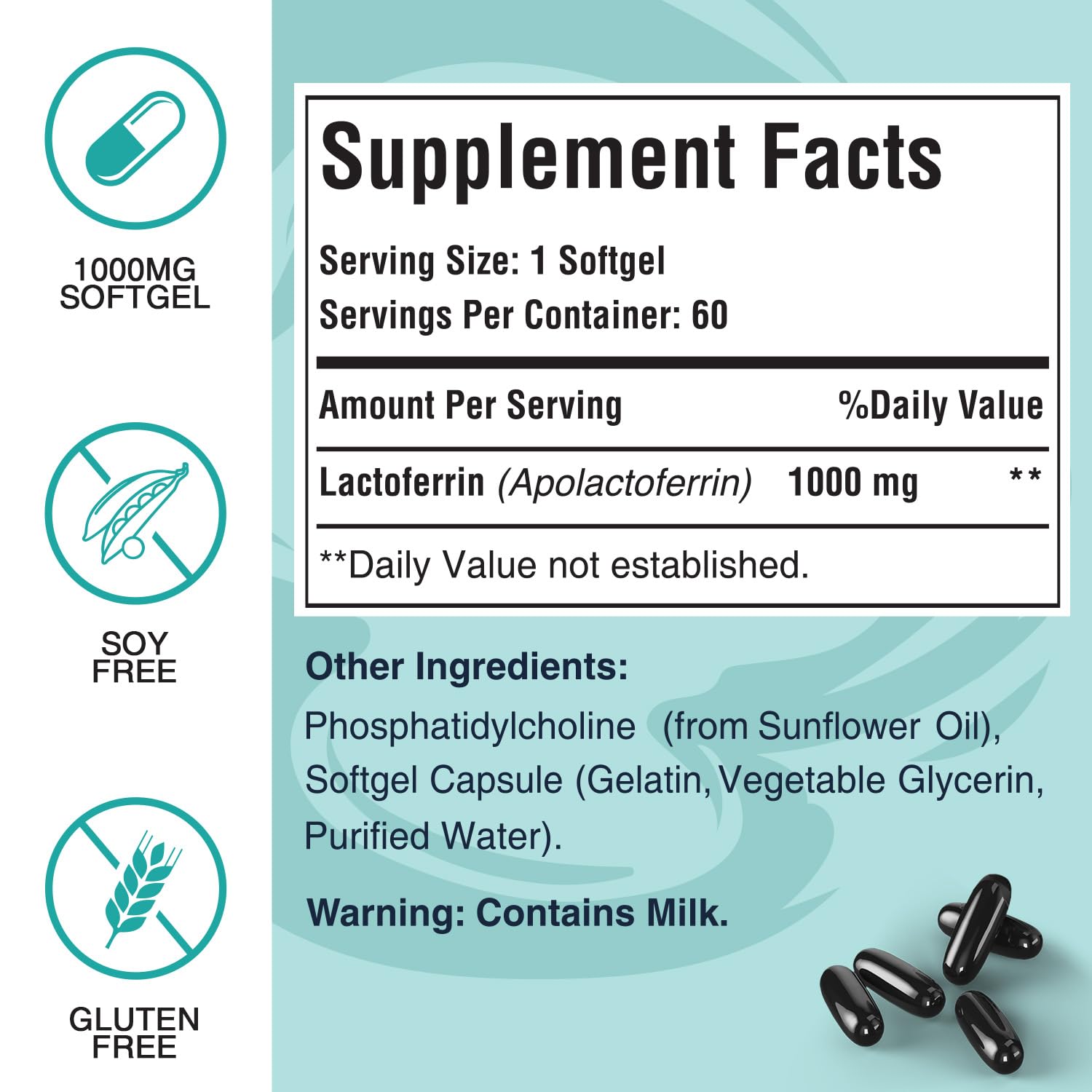 Pepeior lactoferrin origin from bovine colostrum