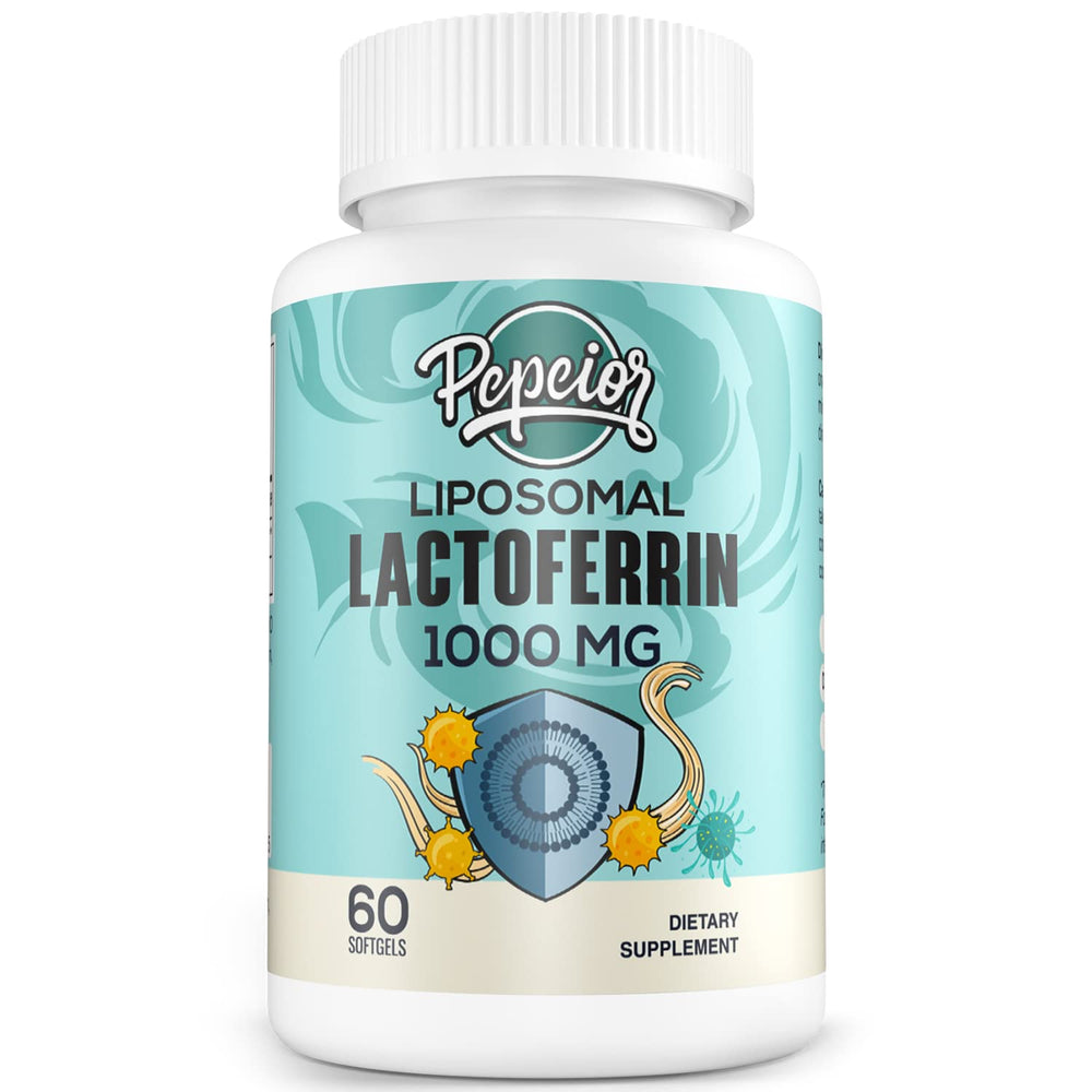 Ingredients panel showing 1000 mg lactoferrin.