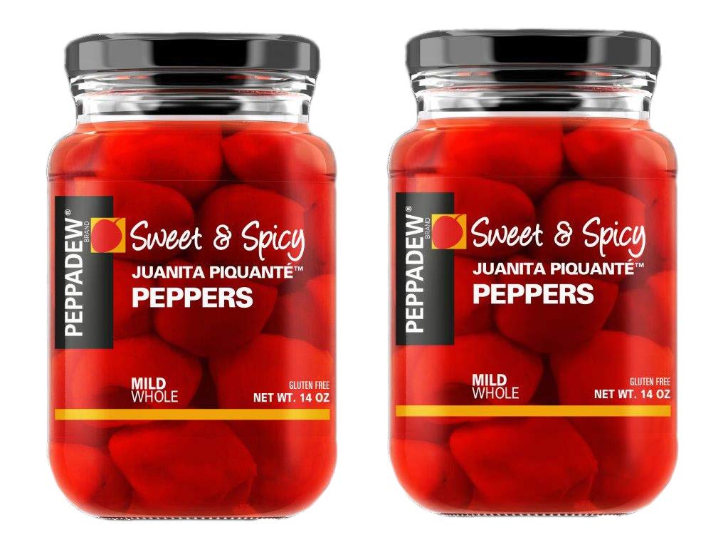Peppadew Piquant Mild jar front shows sweet and mild heat for snacking