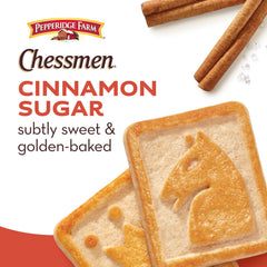 Pepperidge Farm Chessmen Cinnamon Sugar cookie golden bake: crisp edges, cozy flavor for any moment.