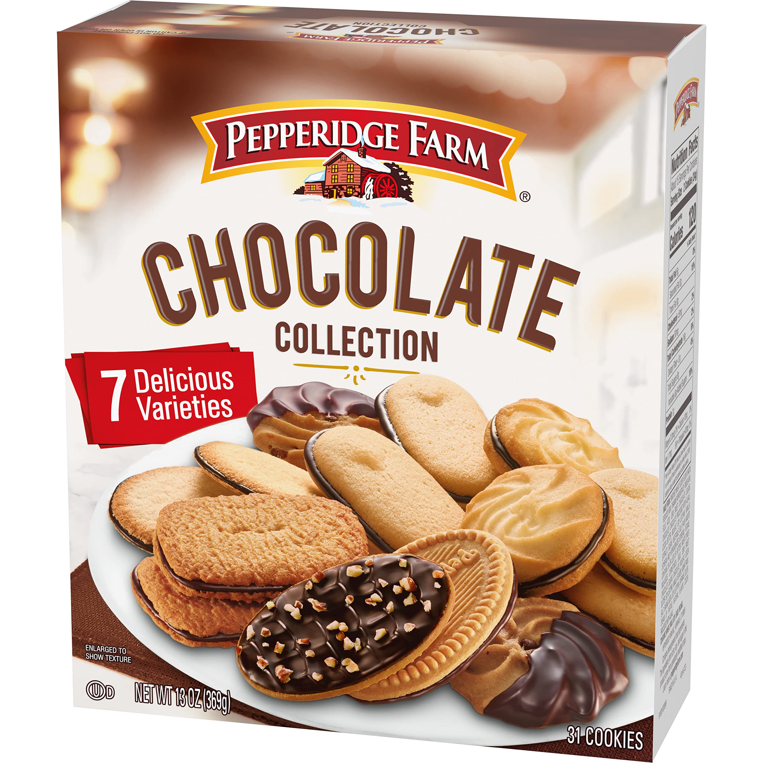 Pepperidge Farm Chocolate Collection box, gift-ready assortment of seven varieties.