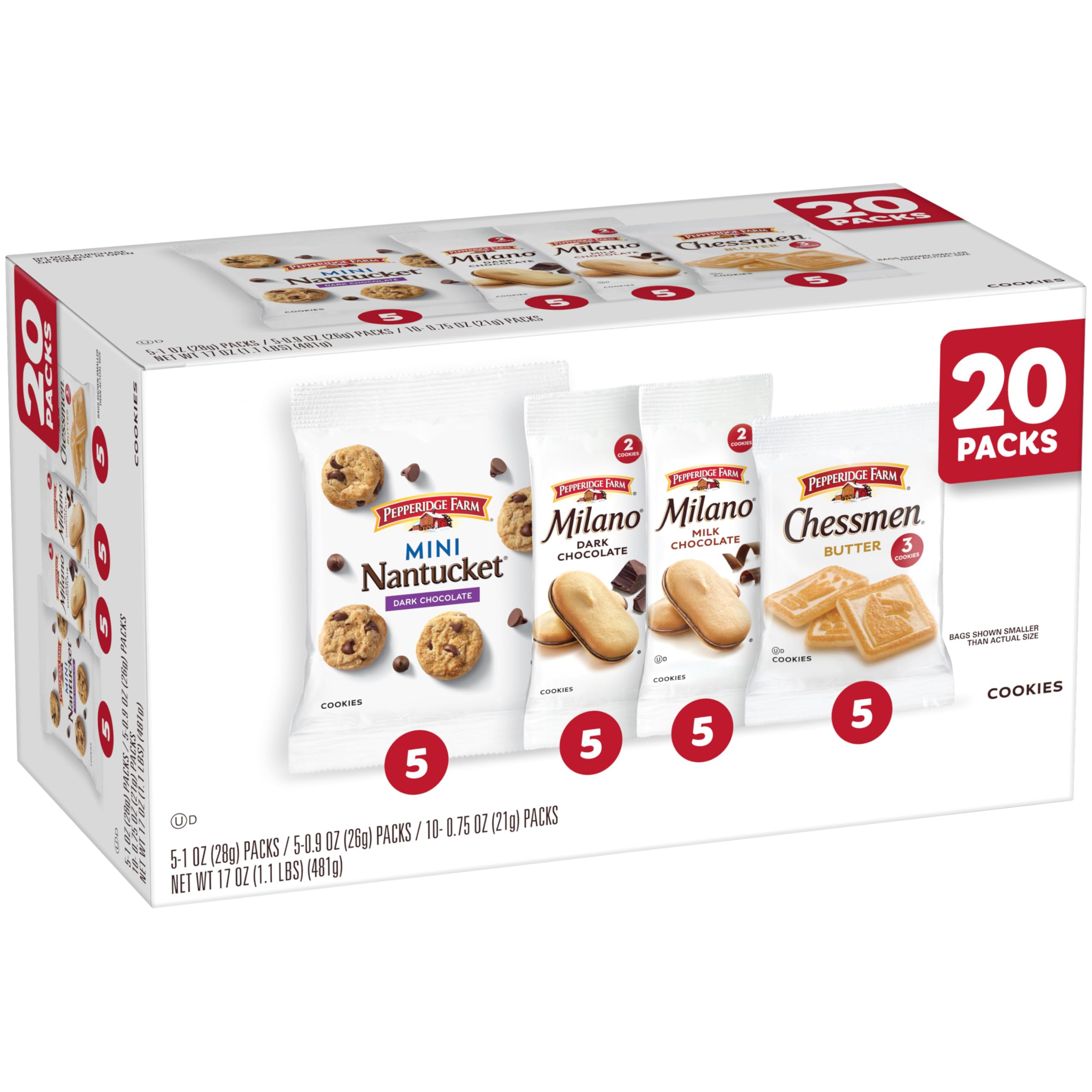 Pepperidge Farm Nantucket mini dark chocolate chip snack pack delivers bite-size indulgence