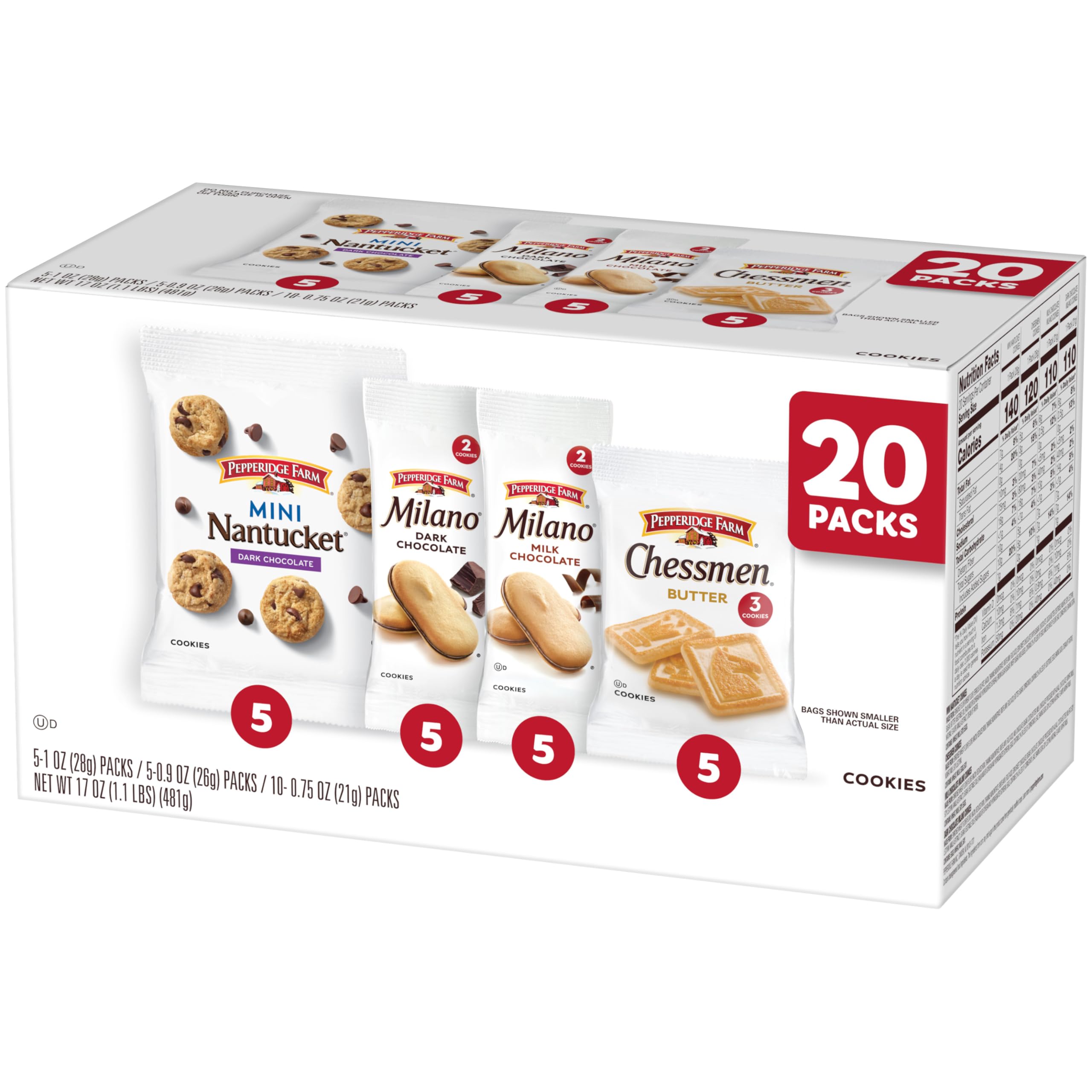 Pepperidge Farm cookies snack packs on-the-go display supports quick sweet moments