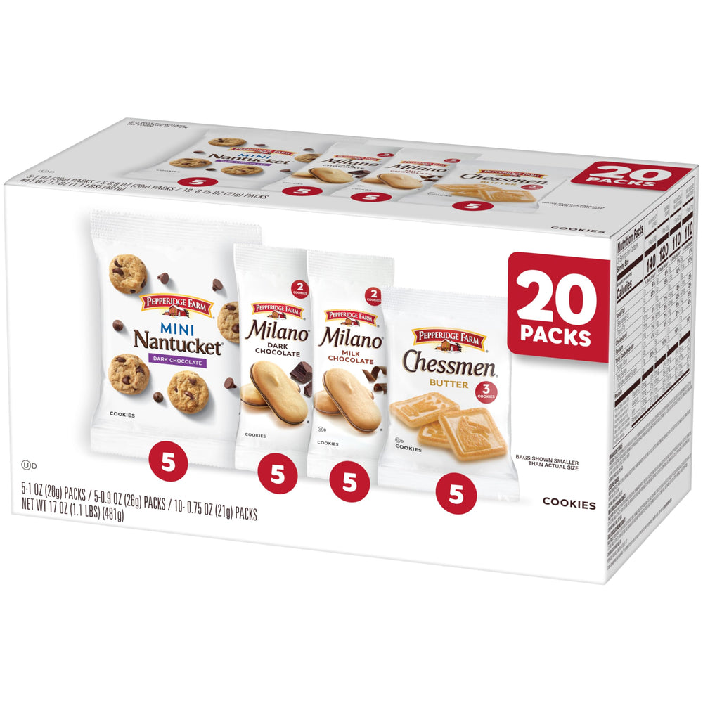 Pepperidge Farm cookies snack packs on-the-go display supports quick sweet moments