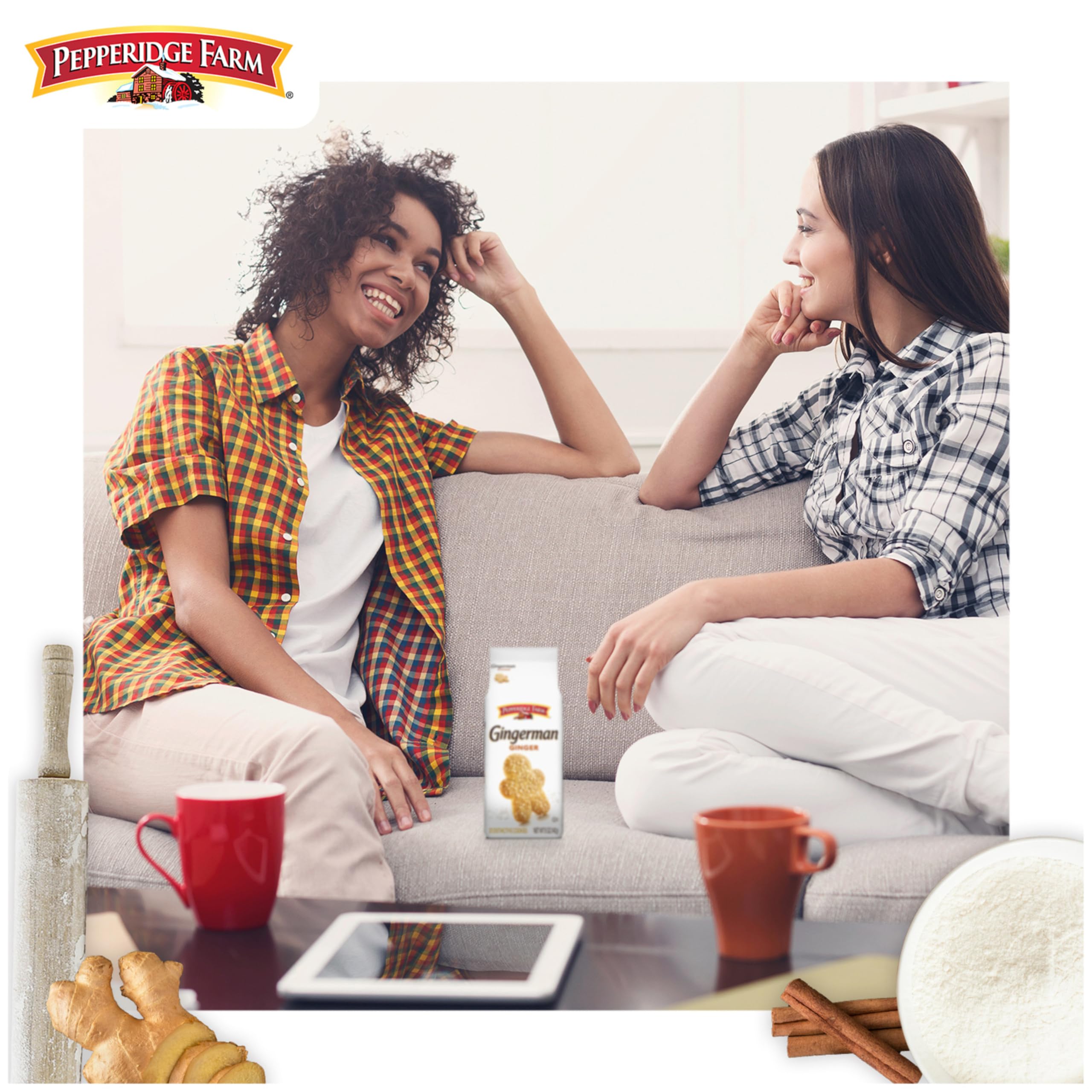 Pepperidge Farm Gingerman cookies with warm spice for a comforting bite.