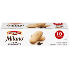Pepperidge Farm Milano dark chocolate cookies pair for a refined, on-the-go treat