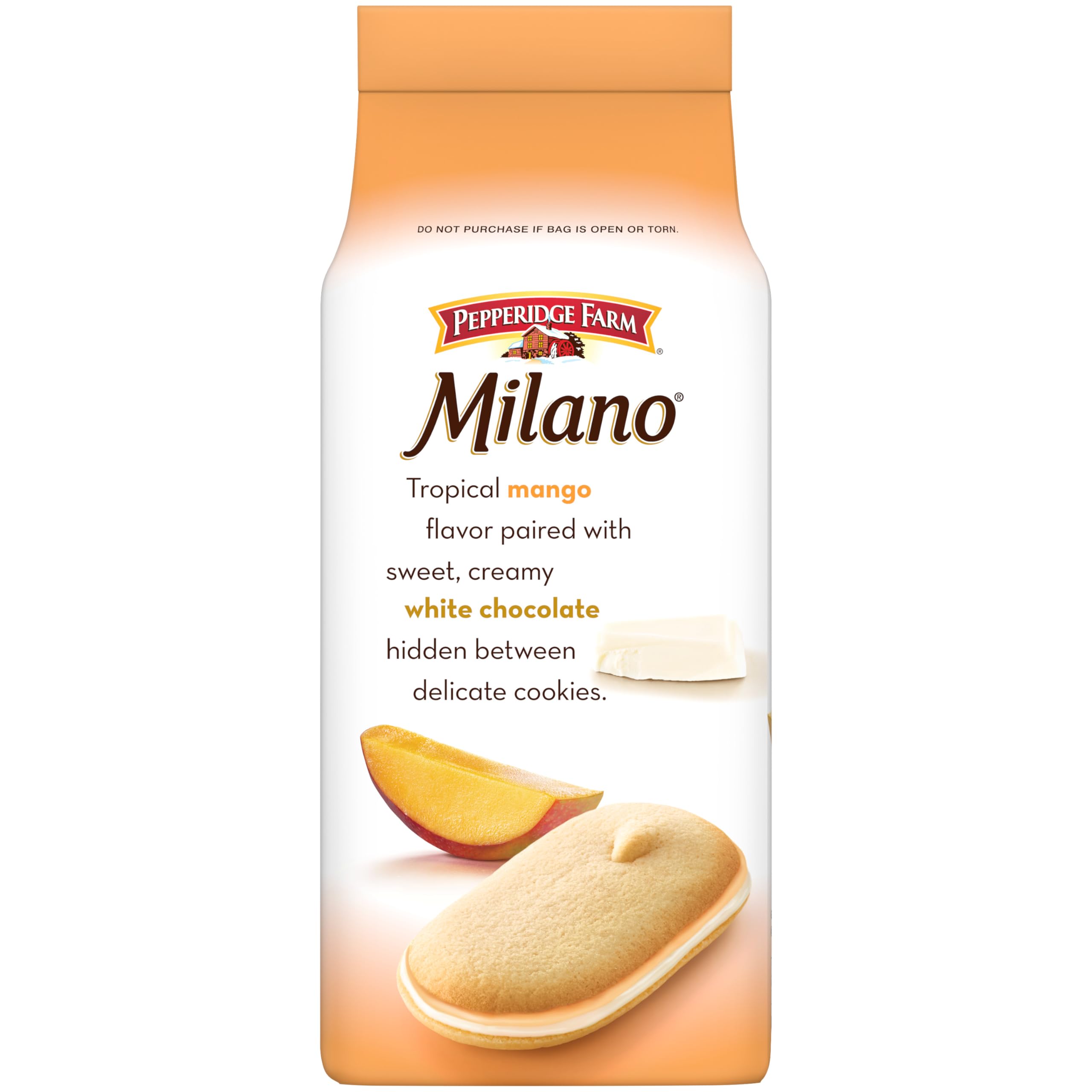 Pepperidge Farm Milano packaging open invites snack time