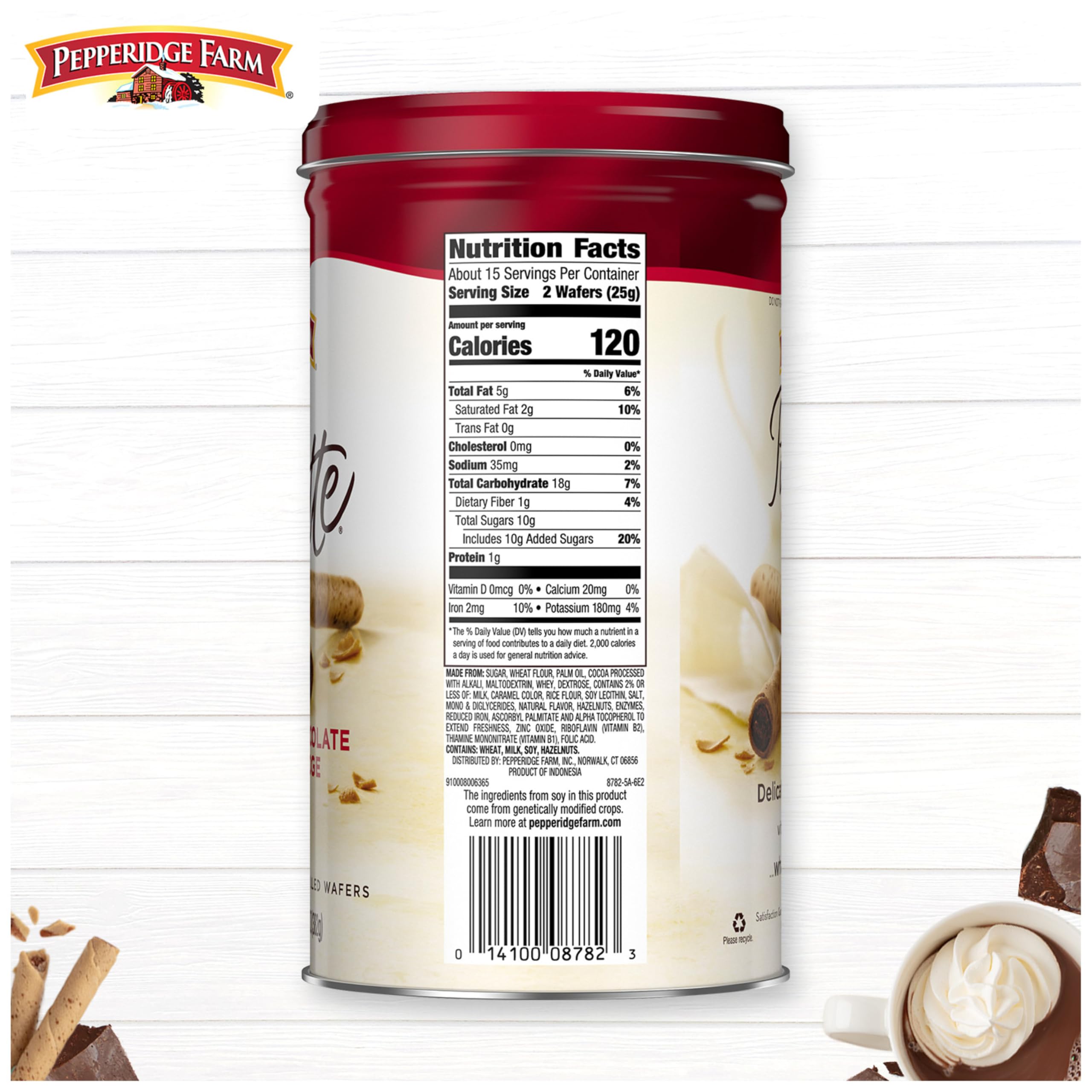 Pepperidge Farm Pirouette Cookies served with ice cream, dessert idea.