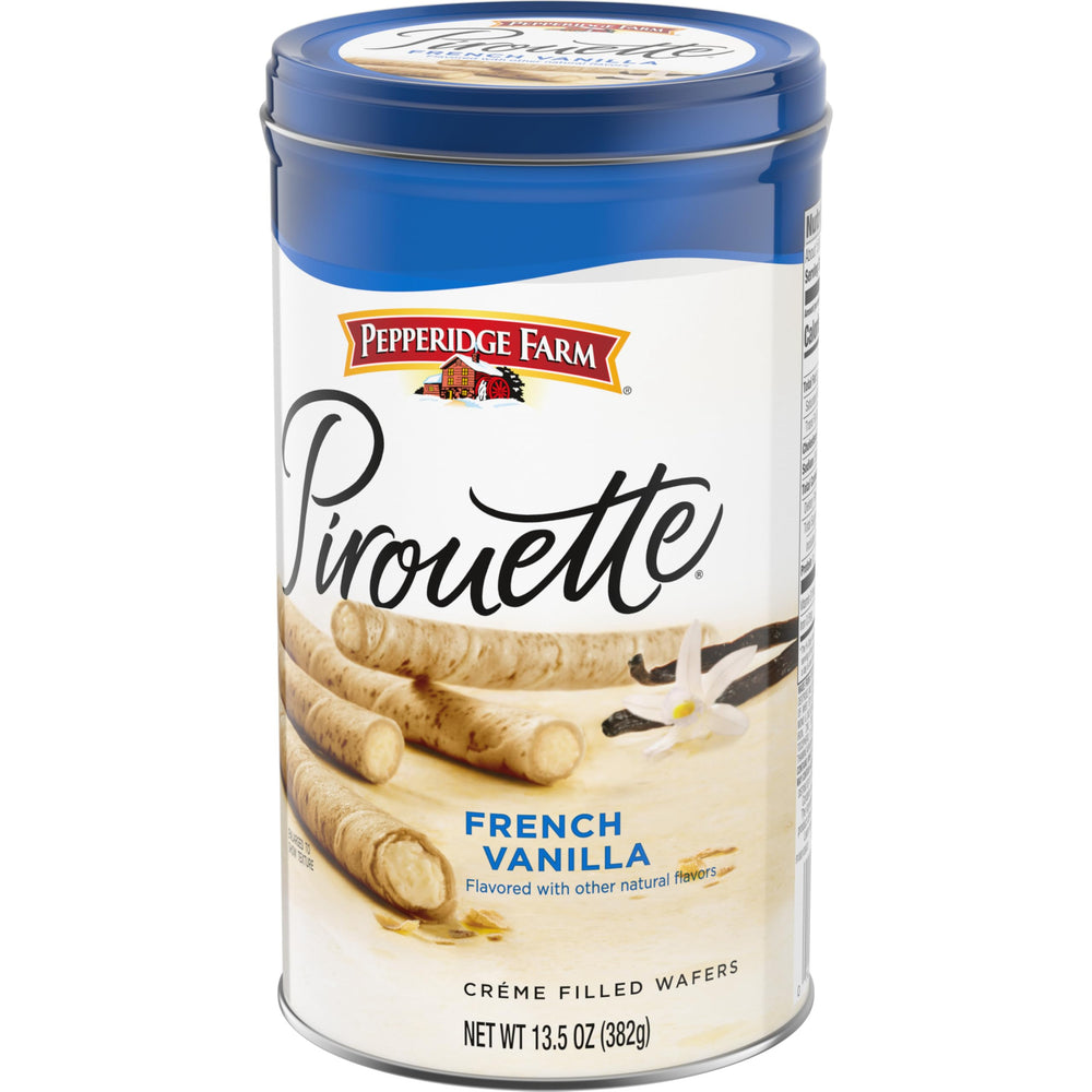 Pirouette vanilla crème wafers offer a light, crisp, flavorful snack.