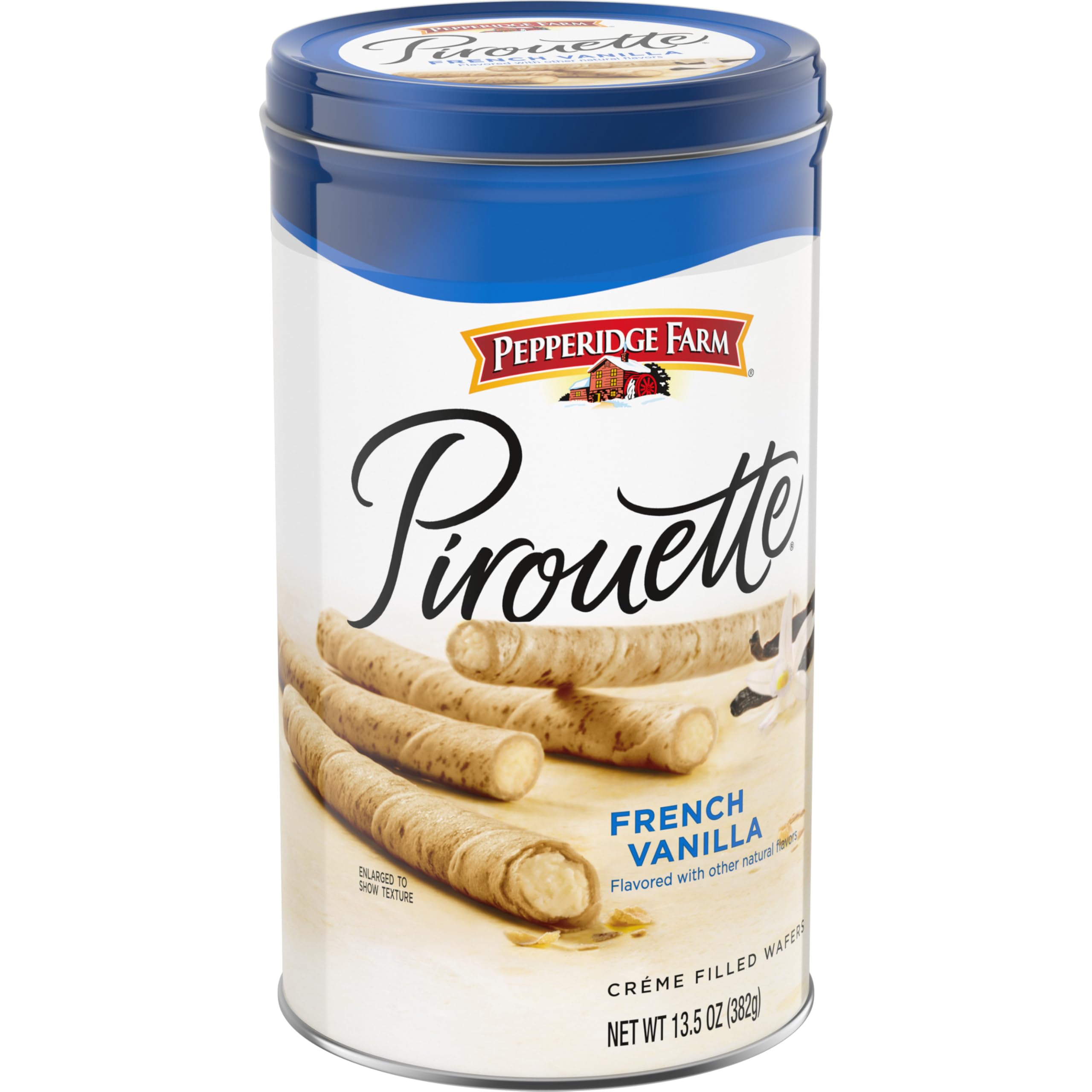 Pepperidge Farm Pirouette wafers enjoyed with coffee for a refined break.