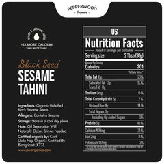 Close-up of Pepperwood Organics sesame tahini texture for a silky finish