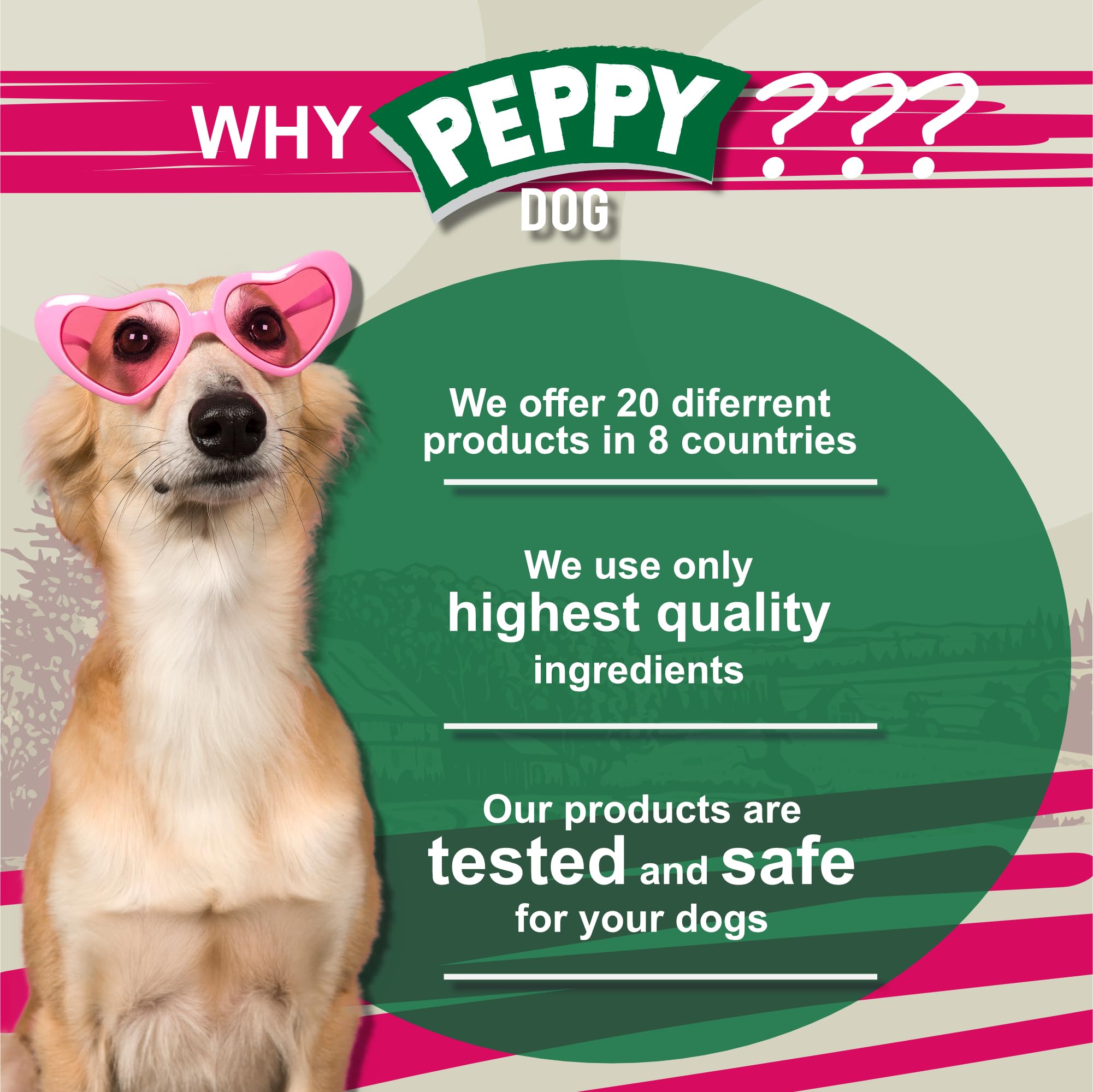 Resealable bag keeps PEPPY DOG freshness after opening