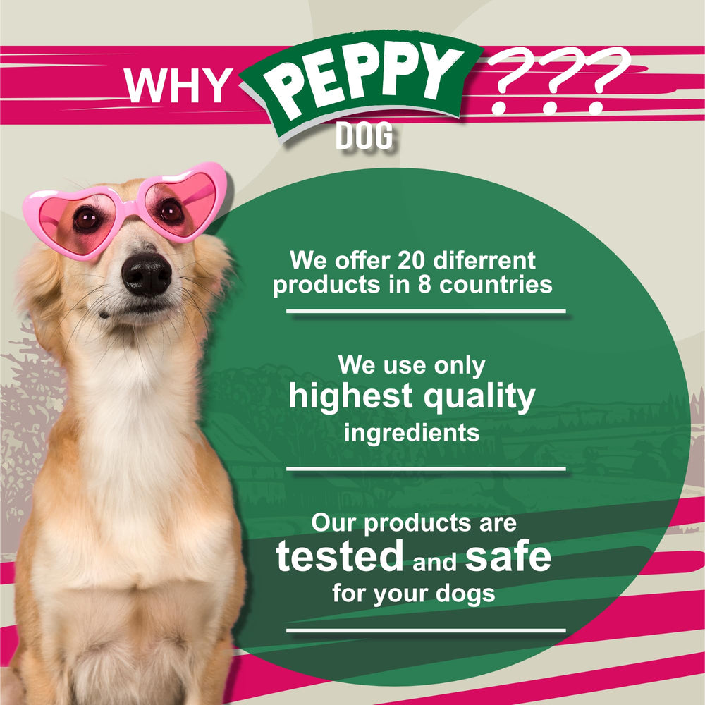 Resealable bag keeps PEPPY DOG freshness after opening