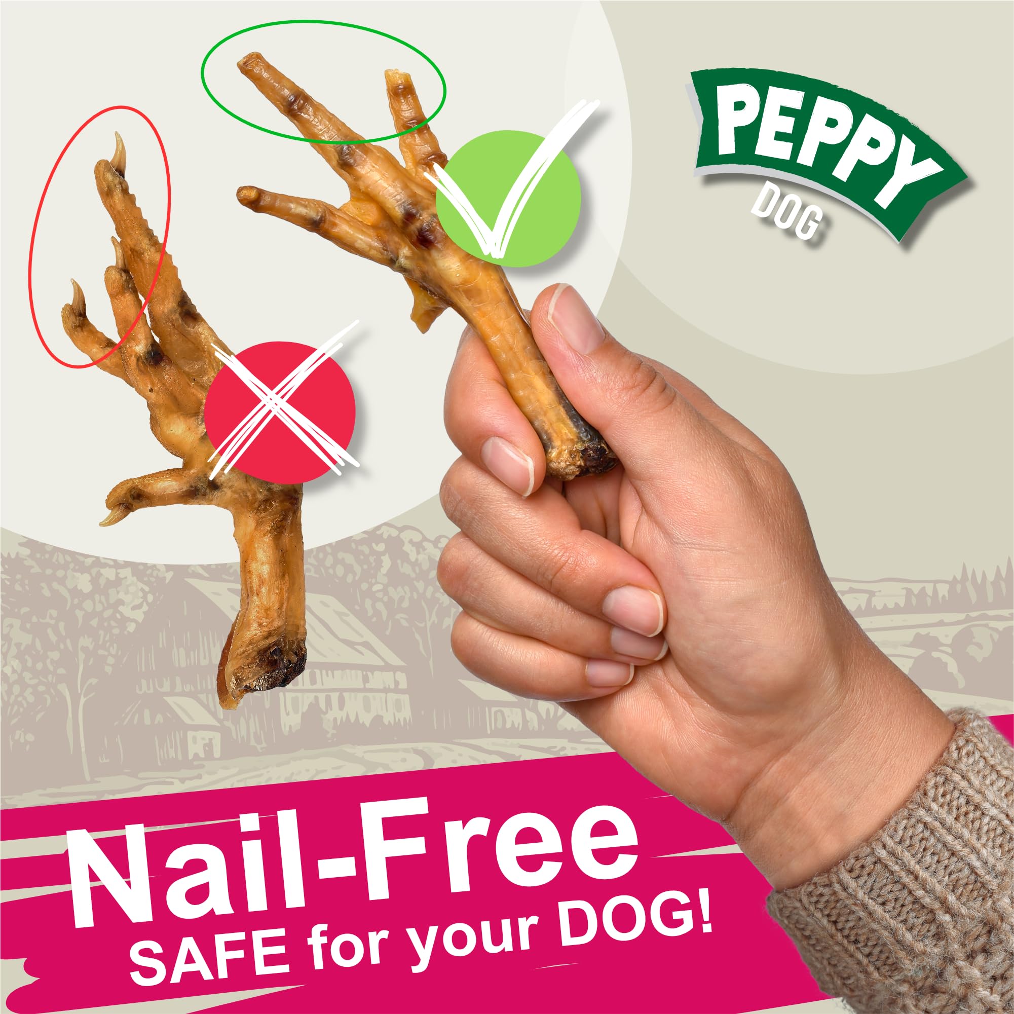Small to medium dogs enjoy bite-sized PEPPY DOG chews