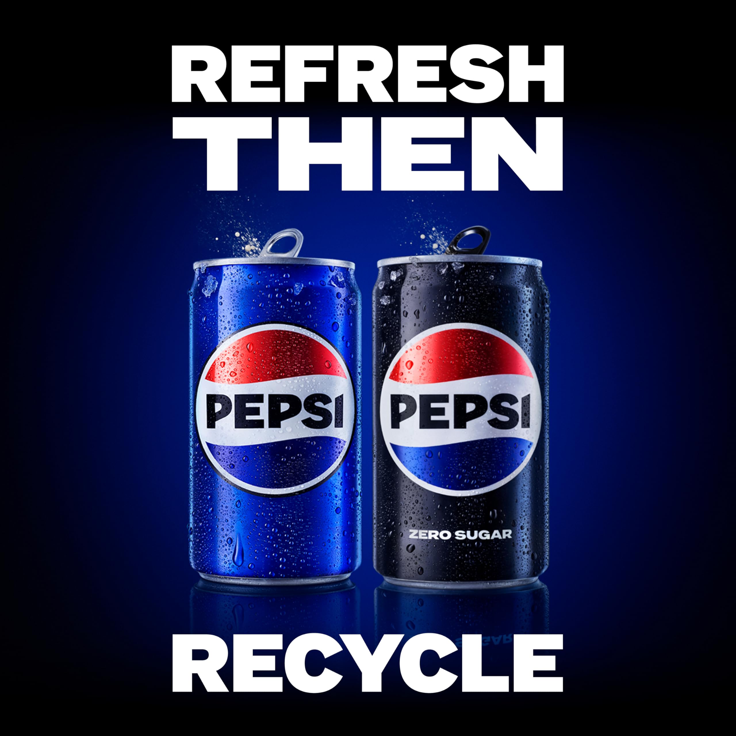 Pepsi Wild Cherry Cola packaging emphasizes recyclability and sustainability.