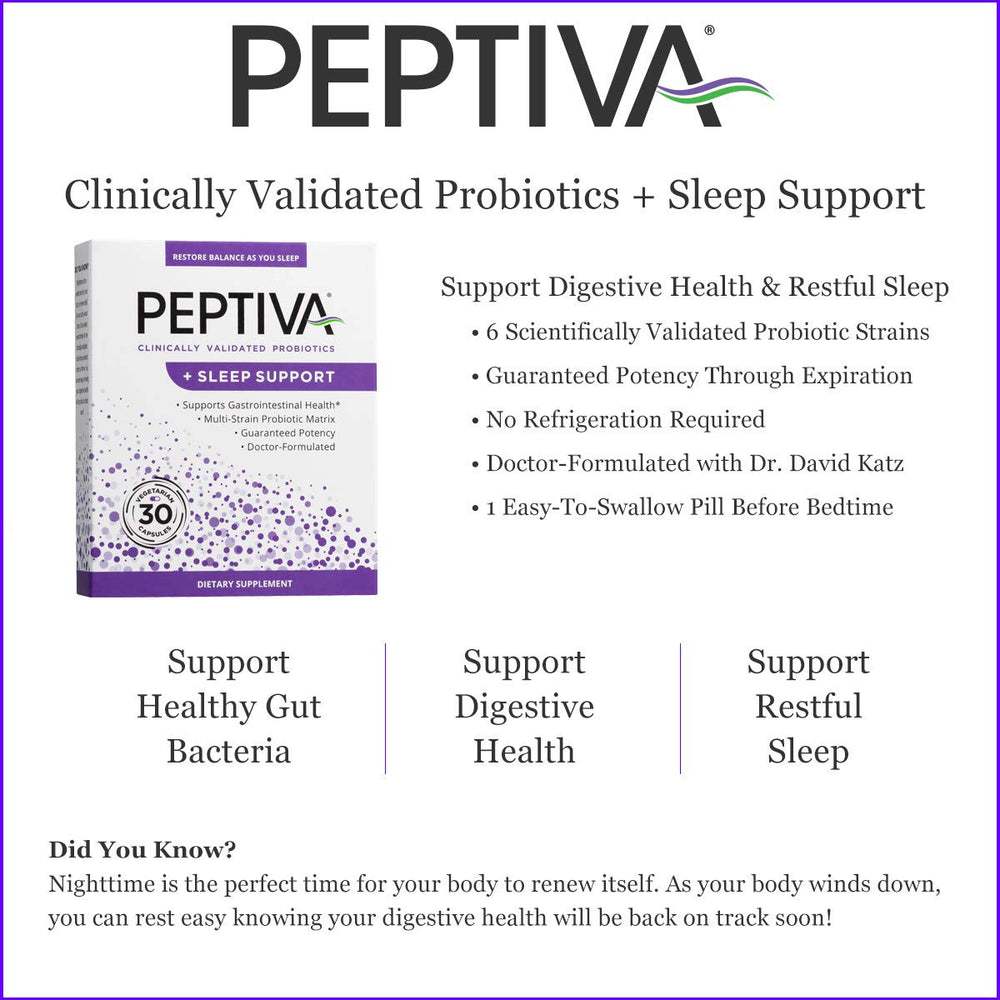 Peptiva capsules inside bottle ready for daily digestive support.