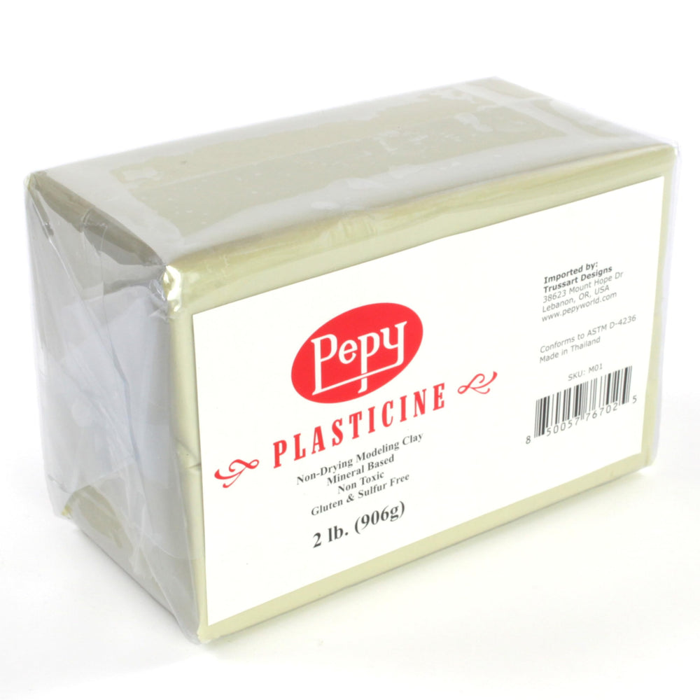 Pepy Plasticine cream modeling bar with pliable texture for detailed sculpting