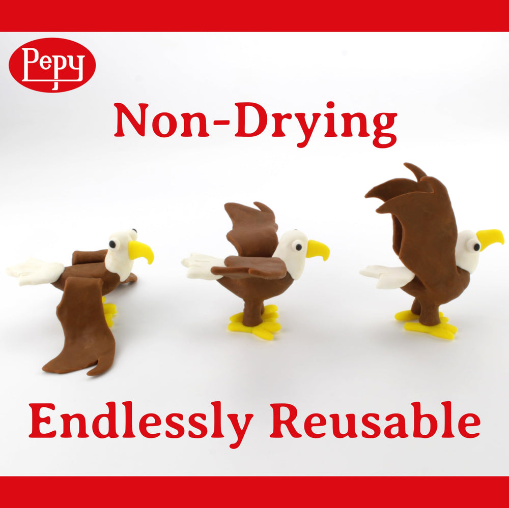Non-staining Pepy Plastilina enables easy cleanup after play