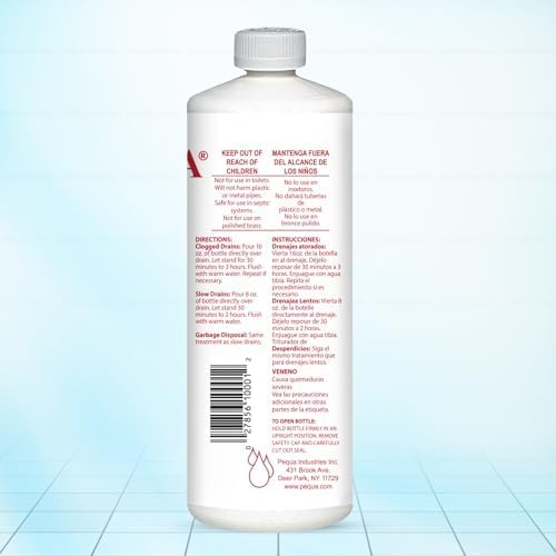 PEQUA Heavy Duty Drain Opener grease-cutting power protects pipes.