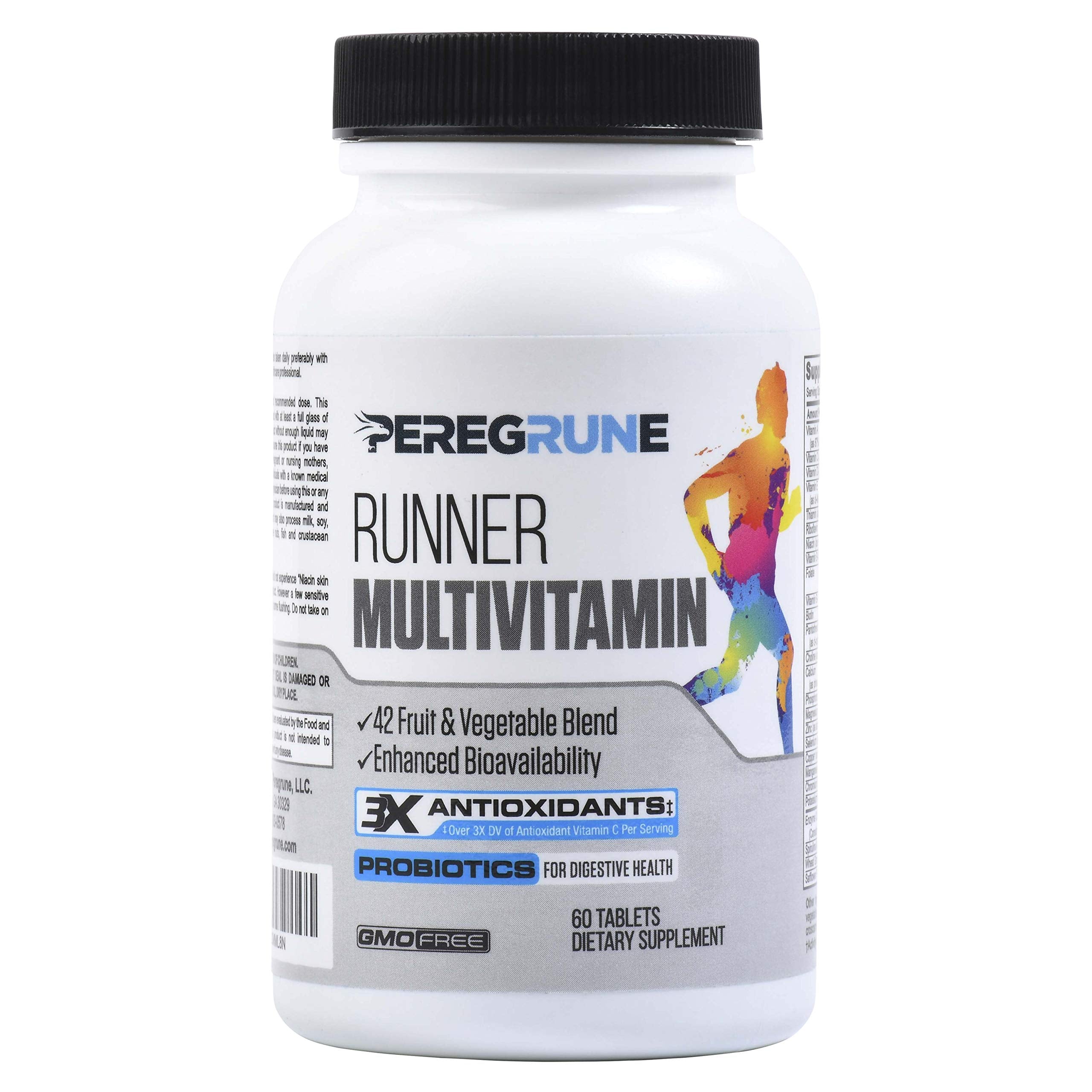 PEREGRUNE Runner Multivitamin bottle on track for daily endurance support.