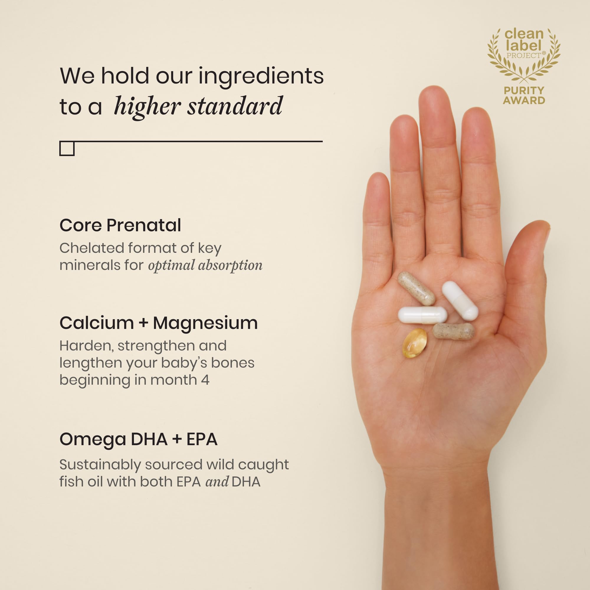 Perelel Omega DHA + EPA softgel with a glossy finish.