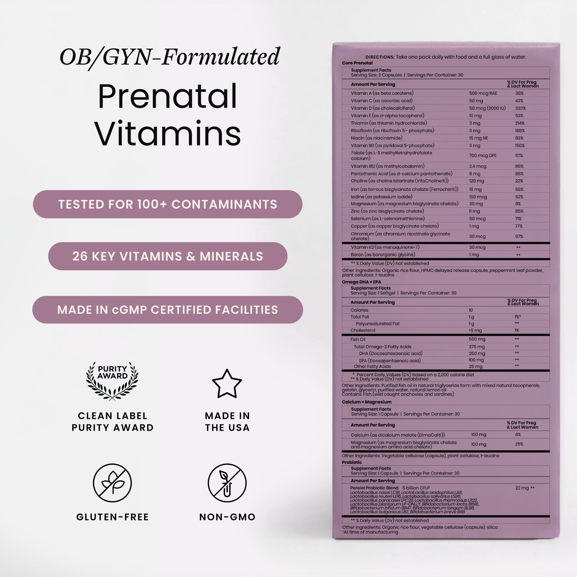 Perelel Omega DHA softgel provides essential fatty acids for mom and baby