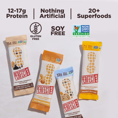 Perfect Bar Chocolate Chip Cookie Dough bar, cookie dough texture and wholesome ingredients.