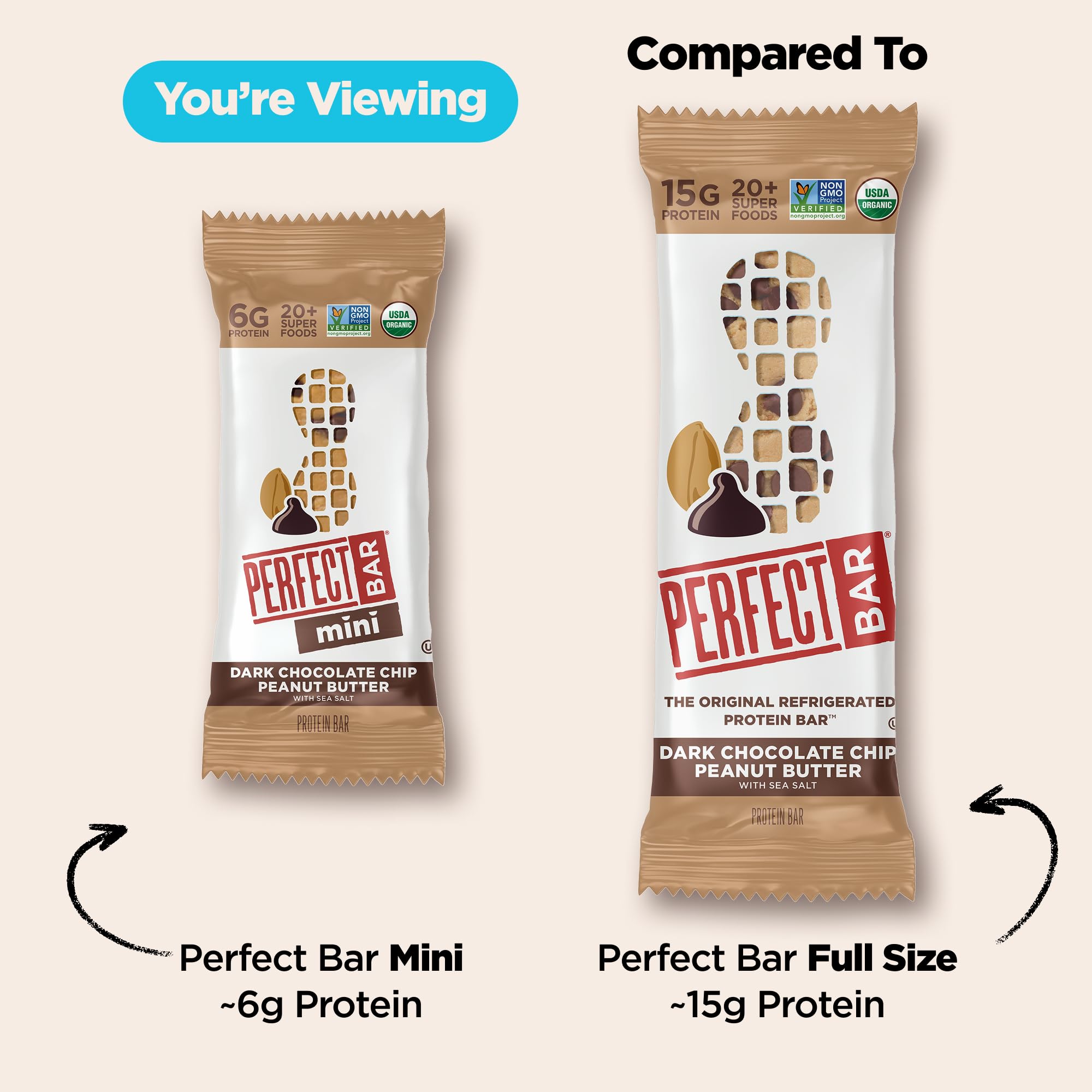 Perfect Bar Mini Whole-food protein with 6g per bar
