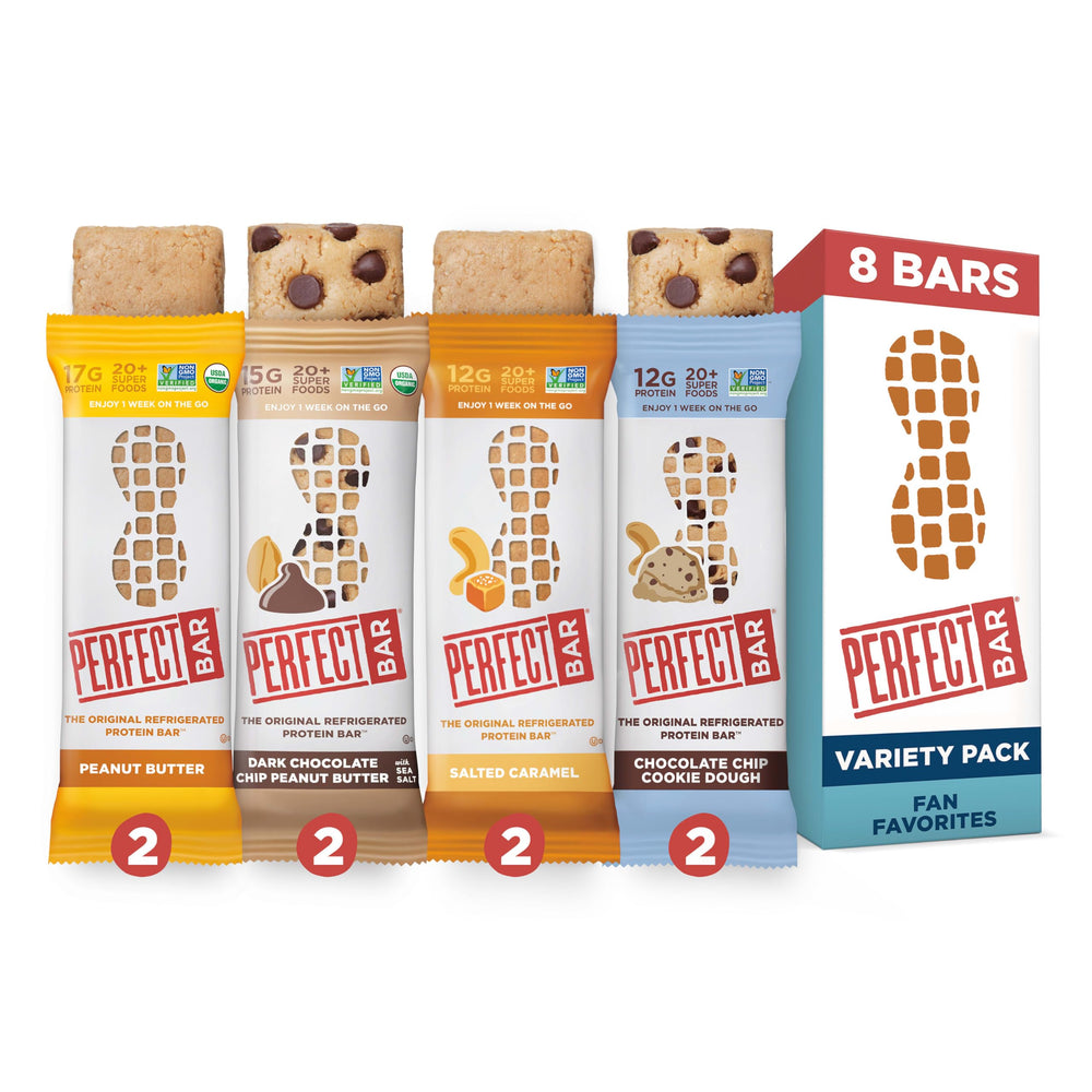 Perfect Bar Variety Pack, eight bars ready for on-the-go fuel.