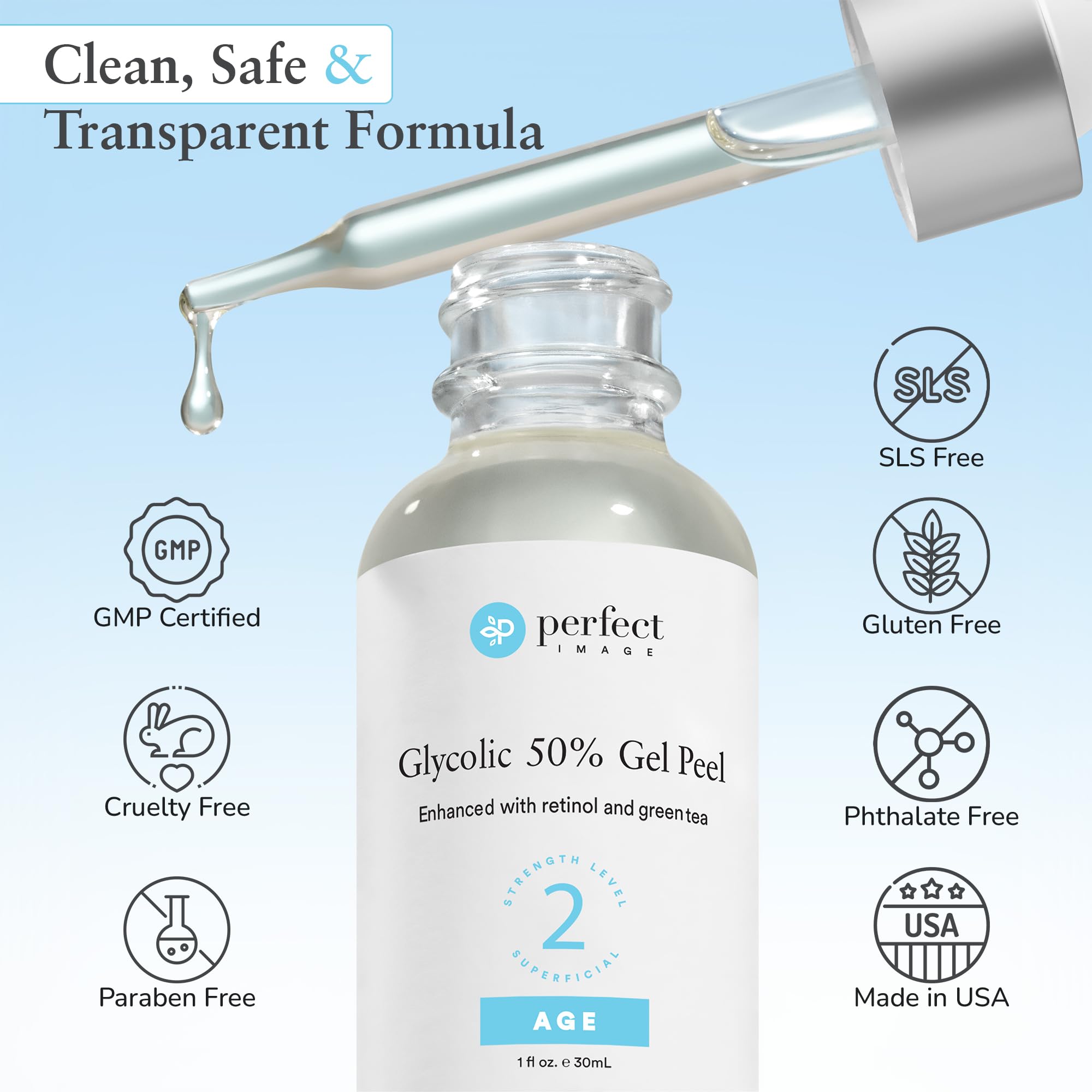 Product textured gel shown during application demonstrates quick absorption.