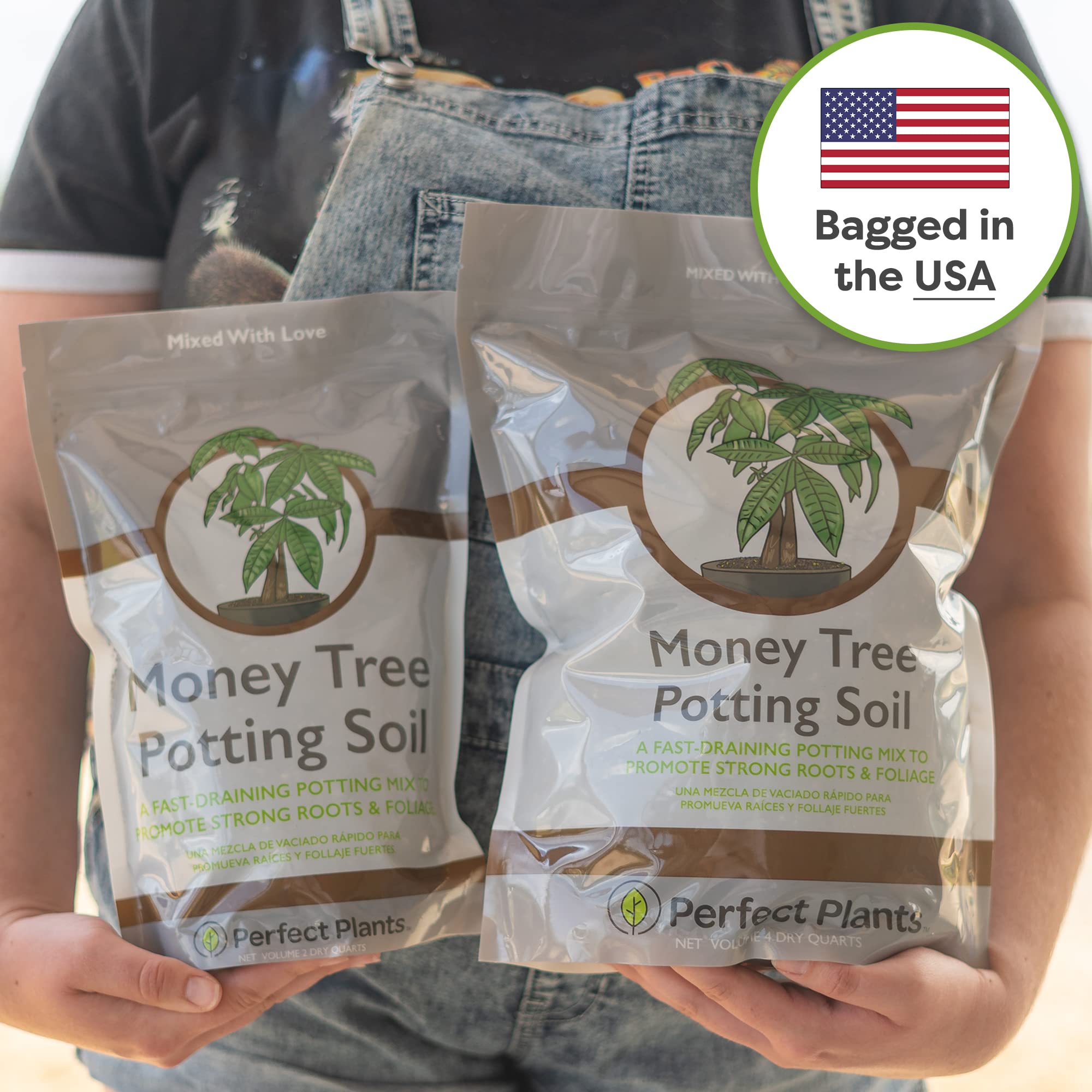 Resealable 4qt bag shown for easy storage and use