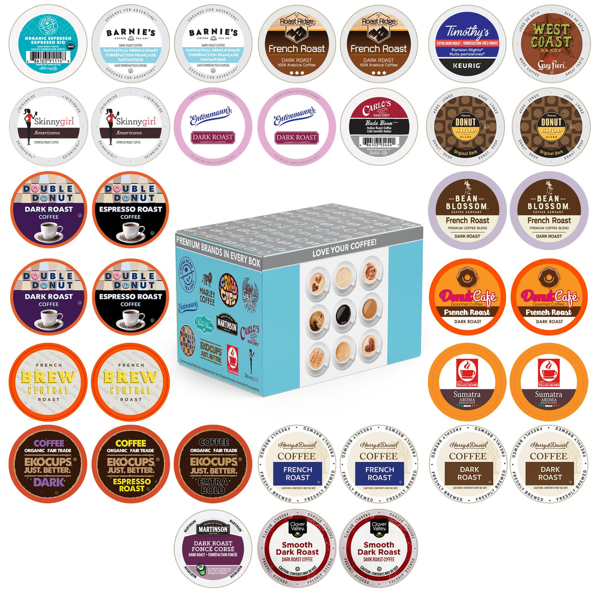 Perfect Samplers dark roast pod variety pack collection for bold mornings