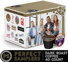 Perfect Samplers dark roast pod variety pack collection of K-Cups for bold coffee rituals.