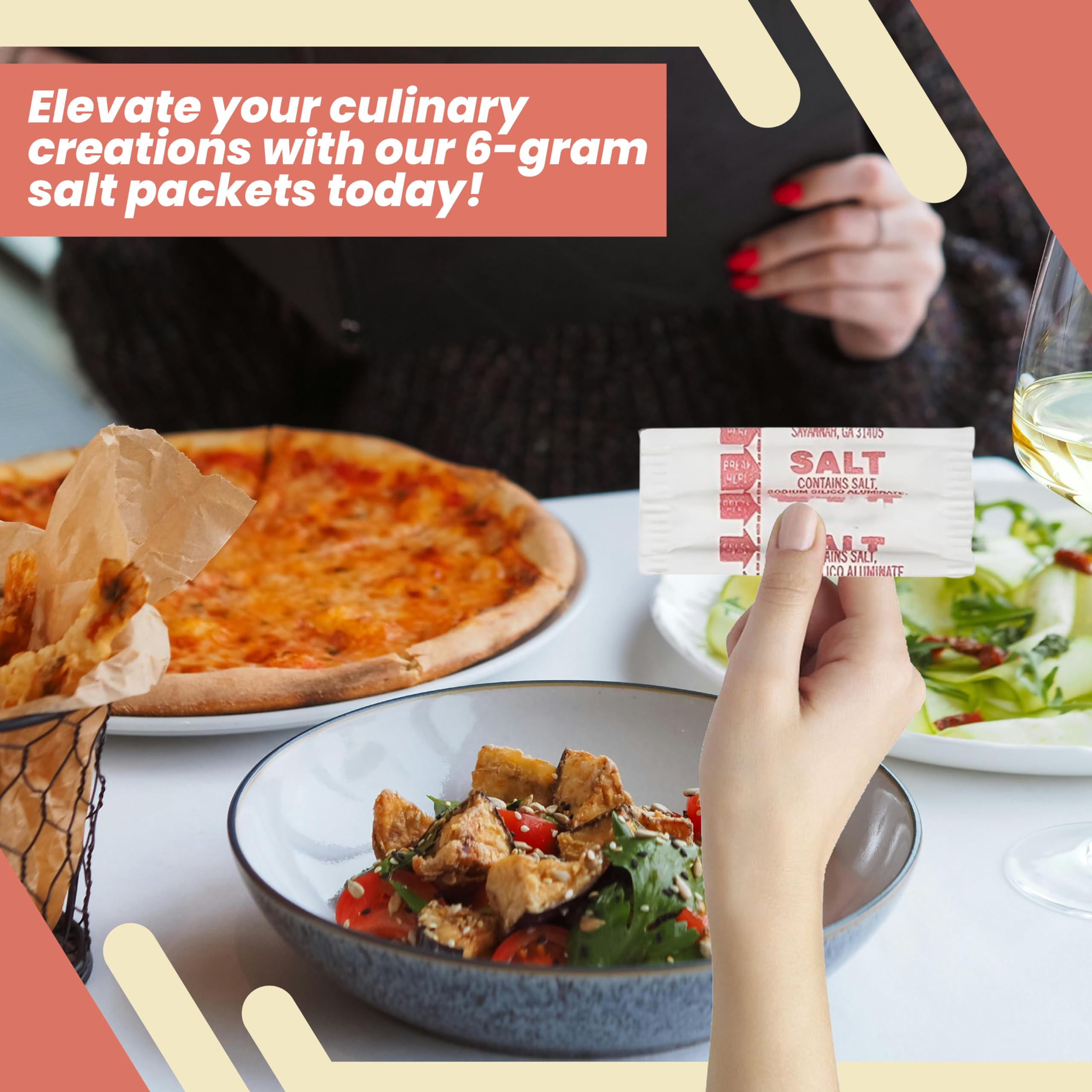 Product display of 1000-pack Perfect Stix iodized salt packets.