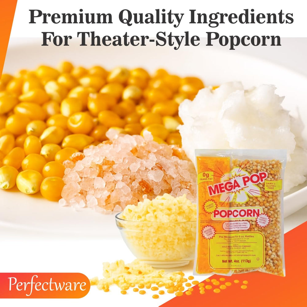 Perfectware concession-machine popcorn packet designed for fast service