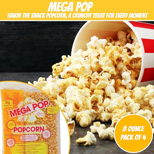Perfectware popcorn 8oz with kernels and butter pack, ideal for quick party snacks.