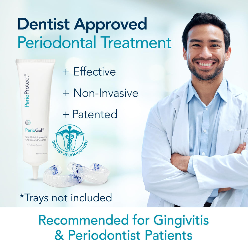 Perio Protect Perio Gel packaging highlighting original peroxide formulation.